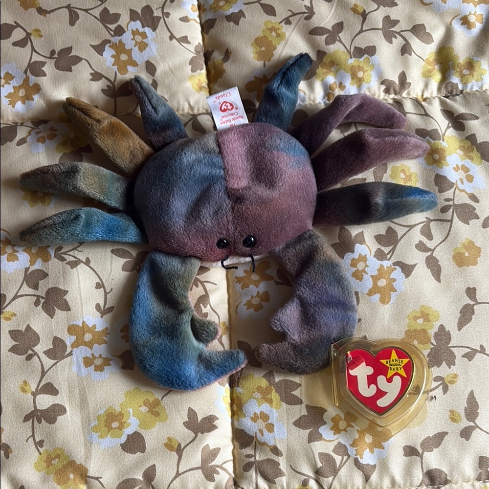 1996 Ty Beanie Baby Claude the Crab Multicolor